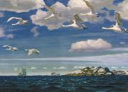 Arkady Alexandrovich Rylov In the Blue Expanse oil painting artist